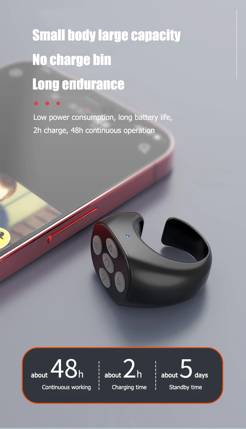 Tiktok Scroll Ring - Bluetooth Remote Control Smart Ring
