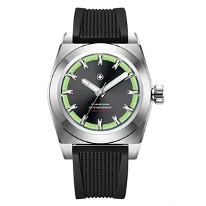 Custom Titanium Quartz Sapphire Crystal Rubber Diver Watch Super Lightweight Hypoallergenic T2/T5 20ATM Unisex Design Luminous