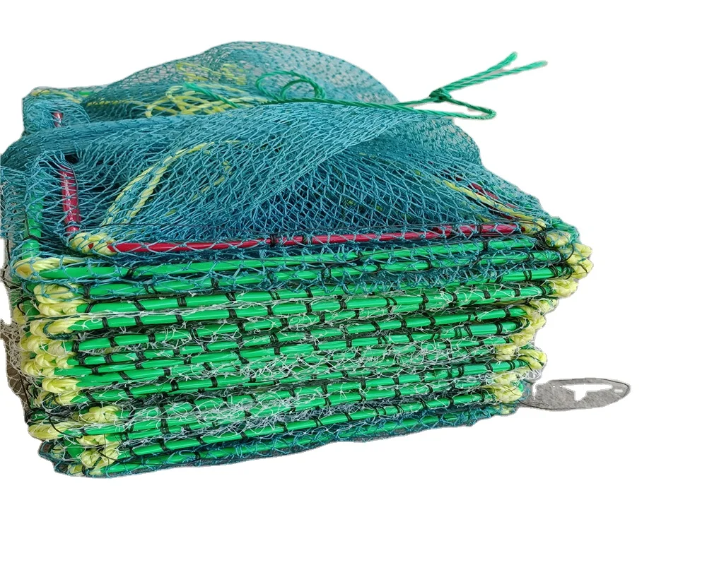 buy fishing net cage Strengthened 4-20 Holes Automatic Shrimp Nylon Foldab – Mr Fishing Supplies Fishing net trap is great for catching fishes VEVOR Foldable Fishing Net, Landing