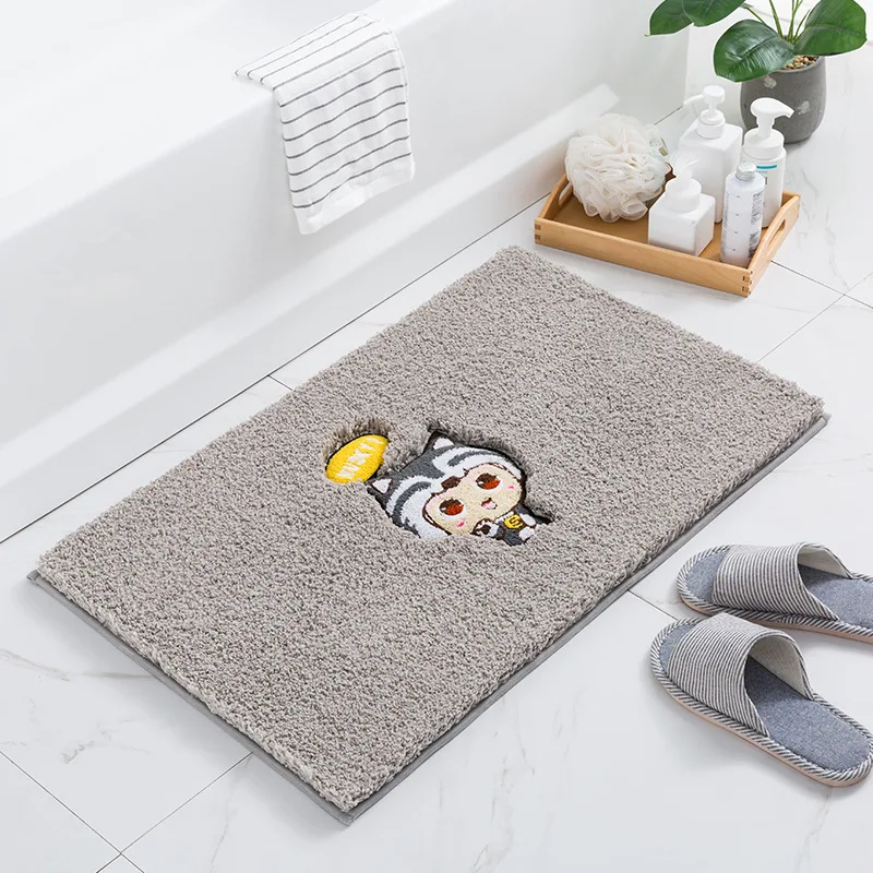 High Quality Machine Made 100% Polyester Modern Style Bath Mats Super Absorbent Bath Mat For Home Decor supplier