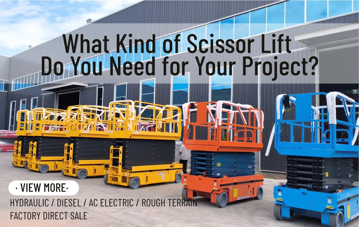 12m Lifting Height Full Electric Mobile Platform Scissor Lift Double