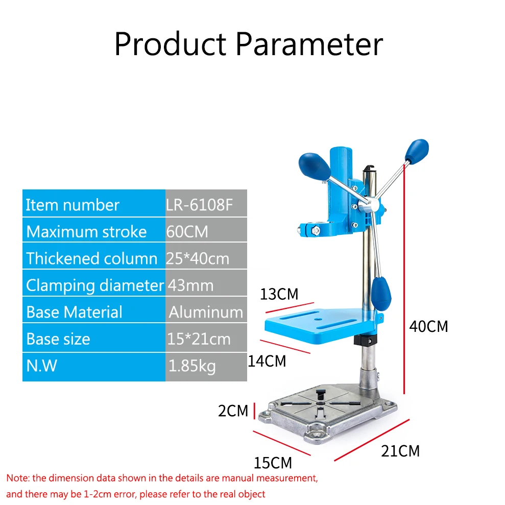 2in1 Electric Horizontal Drill Stand Drilling Machine Stand One Clamp