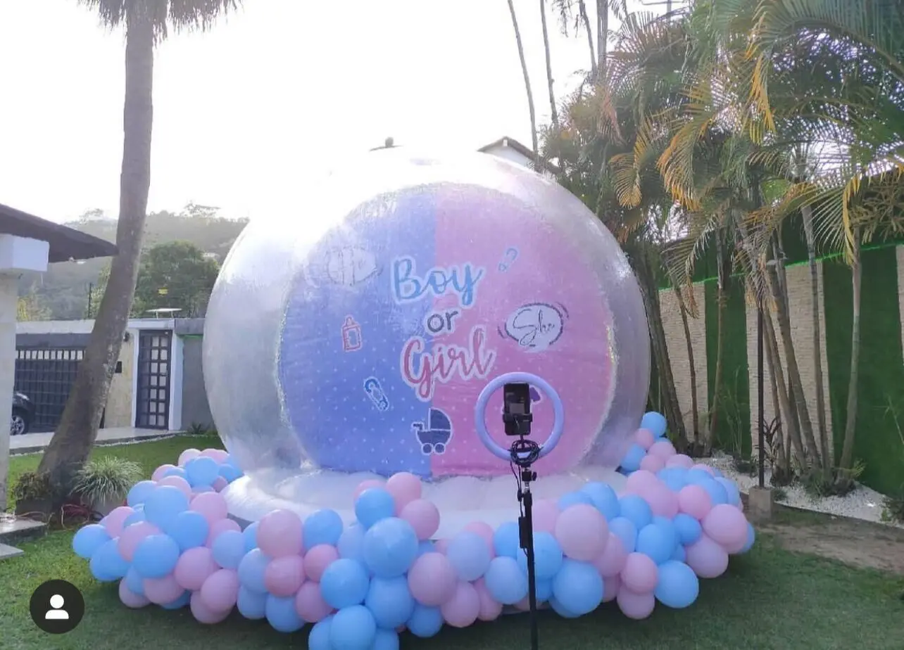 4m Customized Outdoor Gender Reveal Inflatable Bubble House Photo Booth