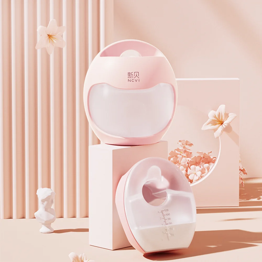 Comfortable 120ml Capacity Hand Breast Pump Silicone Wearable Breast Milk Collector for Nursing