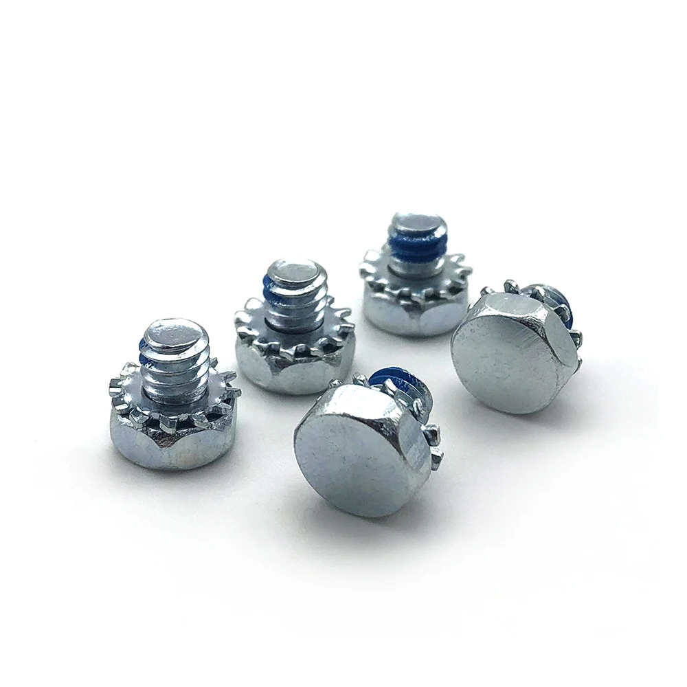 Wholesale Stainless Steel M4 Corss Torx Socket Round Head screws with Washer combination Machine Screws with Blue Zinc Plated