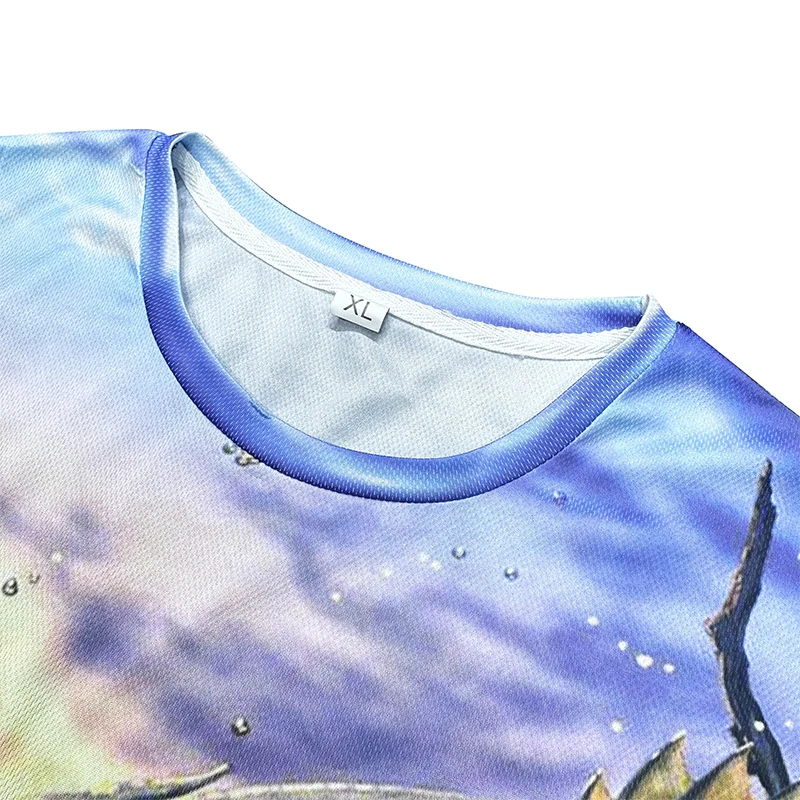 Custom Short-Sleeved Fishing Shirt Quick-Drying Breathable Lightweight Sublimation Printing Sun Protection For Outdoor Sports