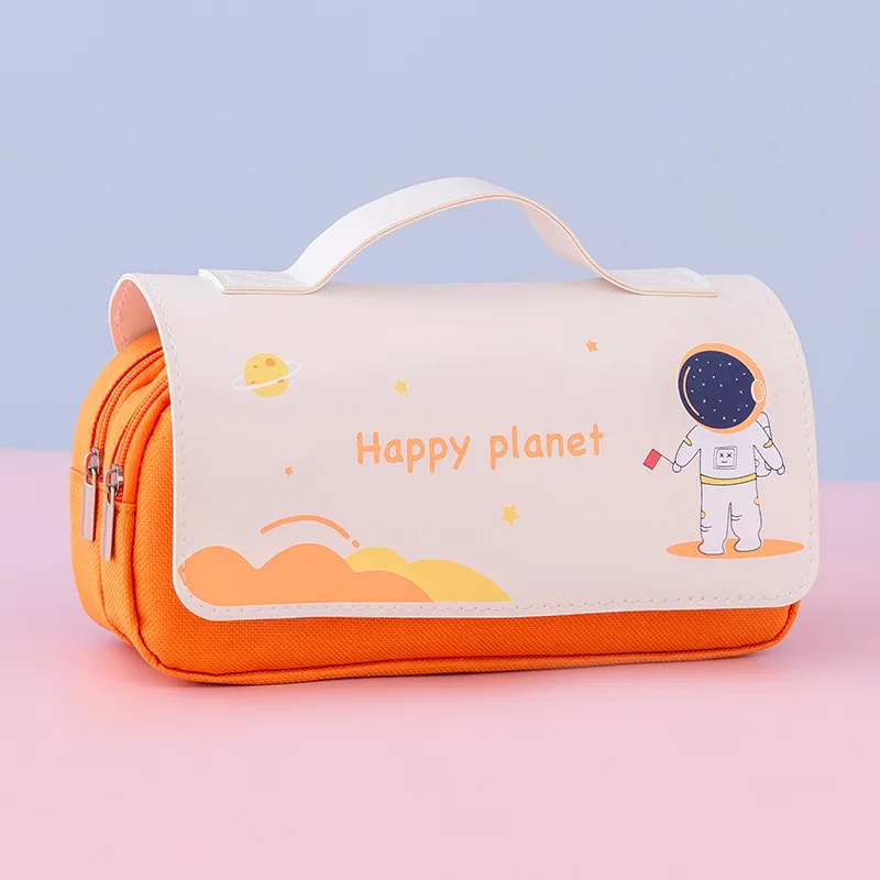 Multifunction High Quality Student Big Capacity School Kids Pouch Box Astronaut Pencil case