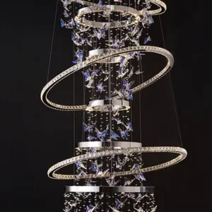 ECOJAS Luxury Glass Chandelier for Hotel Lobby Super Market Wedding Hotel New Design Large Pendent Light