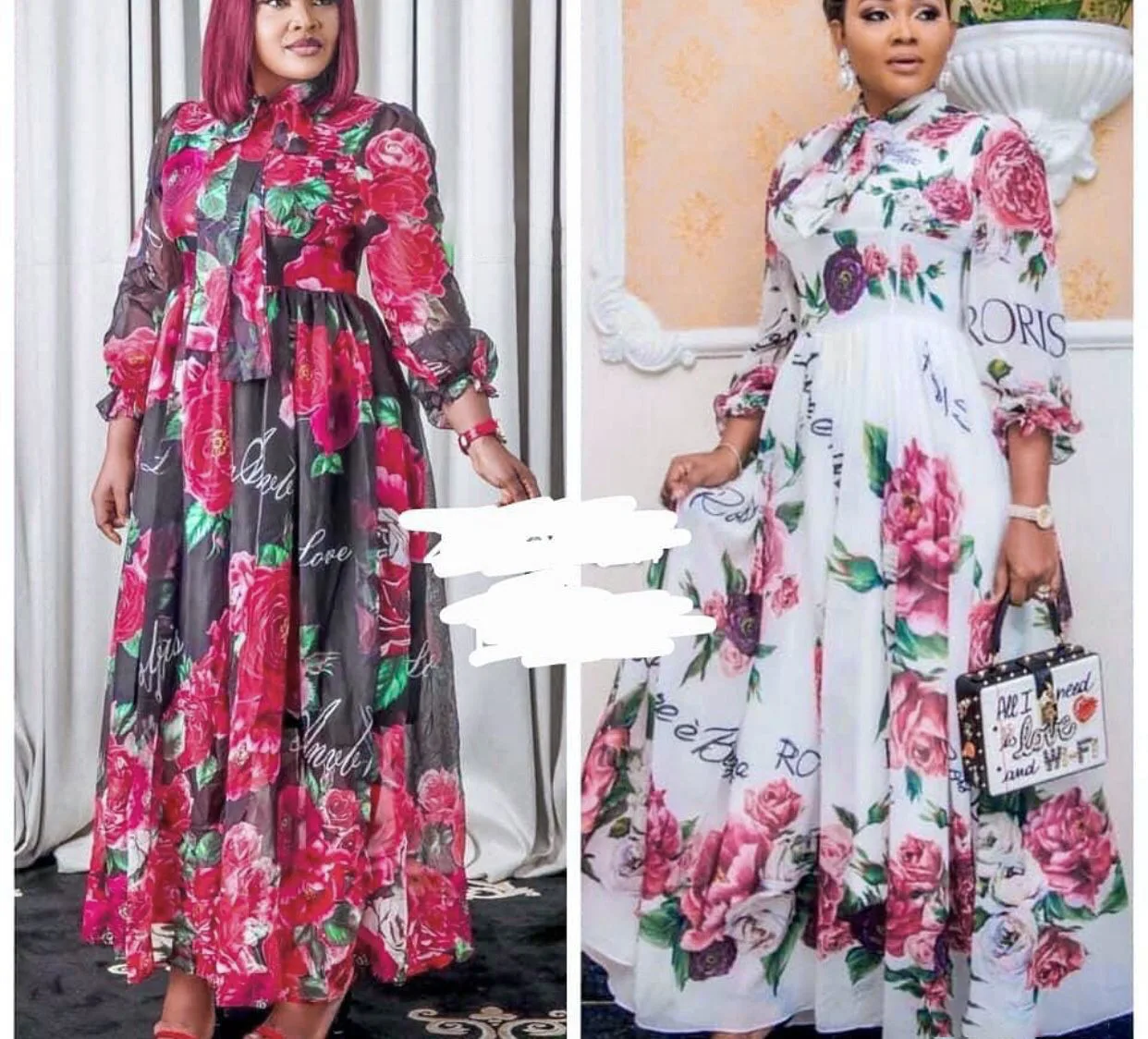 2022 Newest Long Dress 3xl Plus Size Women Chiffon Floral Printed Maxi Long  Sleeve Clothing Dresses for Women Sexy Dress