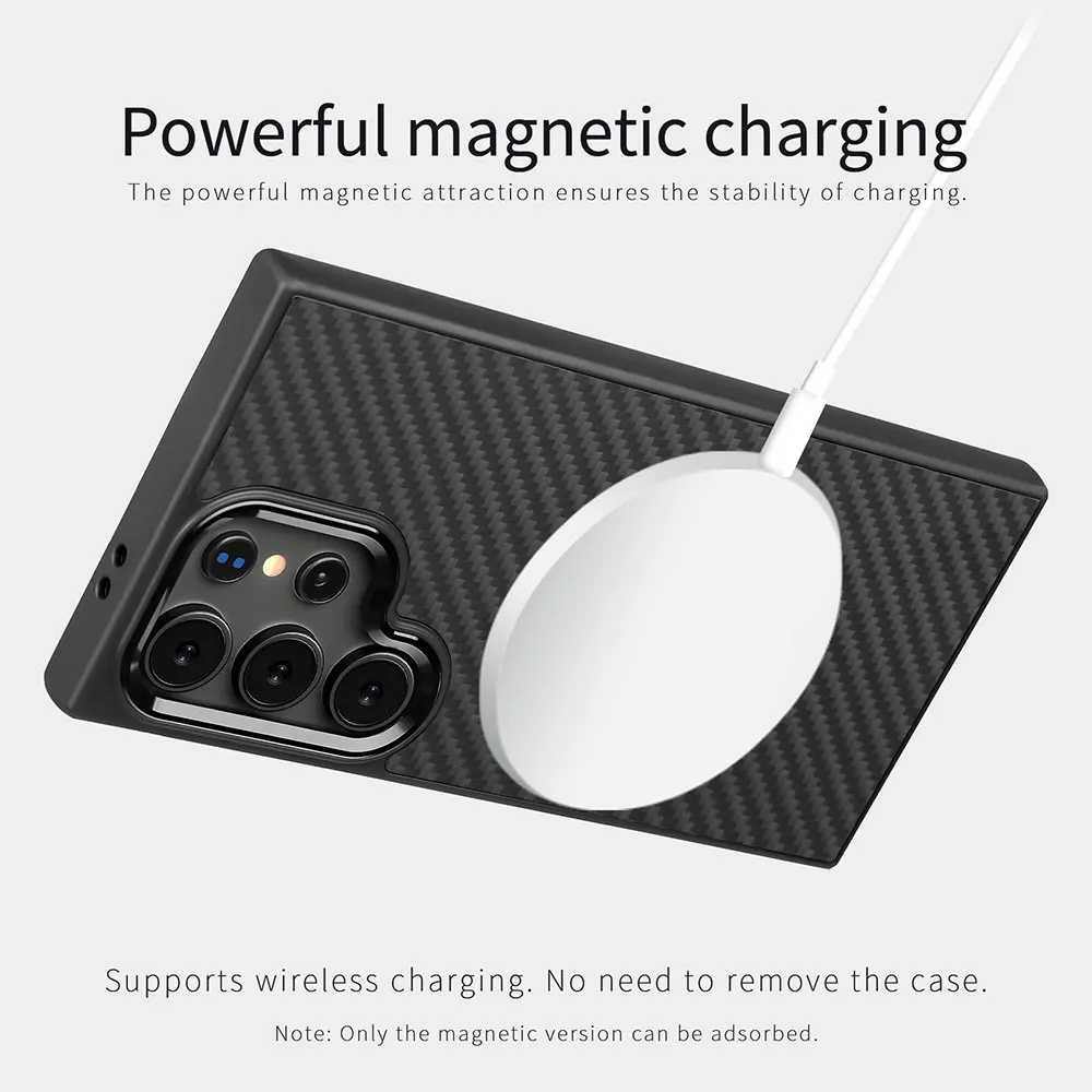 product laudtec luxury real 1500d carbon fiber phone case anti scratch super thin flim mobile phone case for samsung galaxy s25 ultra-4