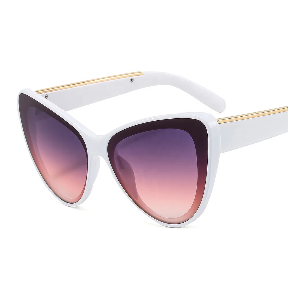 M374 New Arrival Fashion Elegante Vintage Farbverlauf linse Cat Eye Übergroße Damen Sonnenbrille für 2025