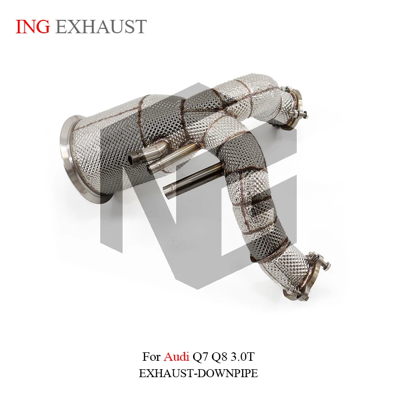 ING Auto Performance Parts for Audi Q7 Q8 Downpipe 2018+ 2.0T 3.0T Stainless Steel 304 Exhaust Pipe
