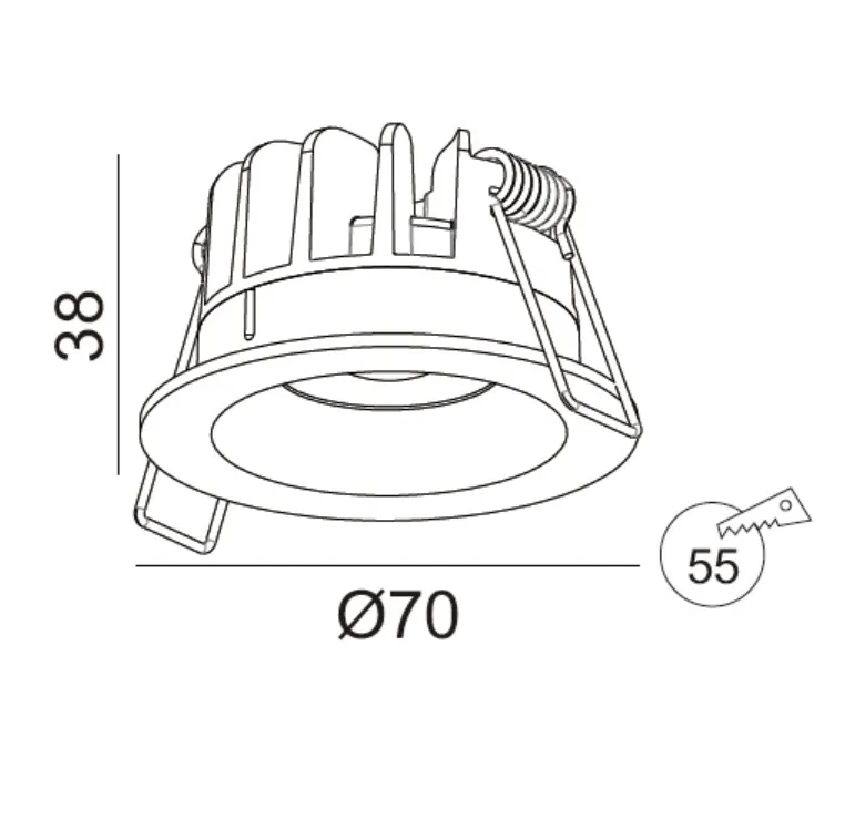 New 7w 10w  Led Downlight Adjustable 3000K 4000K 5000K  With Triac Dimmable Driver or Dali  for Indoor Residential Lighting