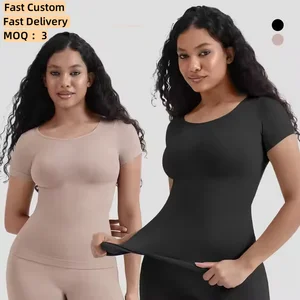 New Women's Short-sleeved Round-neck Sports T-shirt Running Fitness Tops Slim Breathable Shaping Yoga Short Full Body Girl