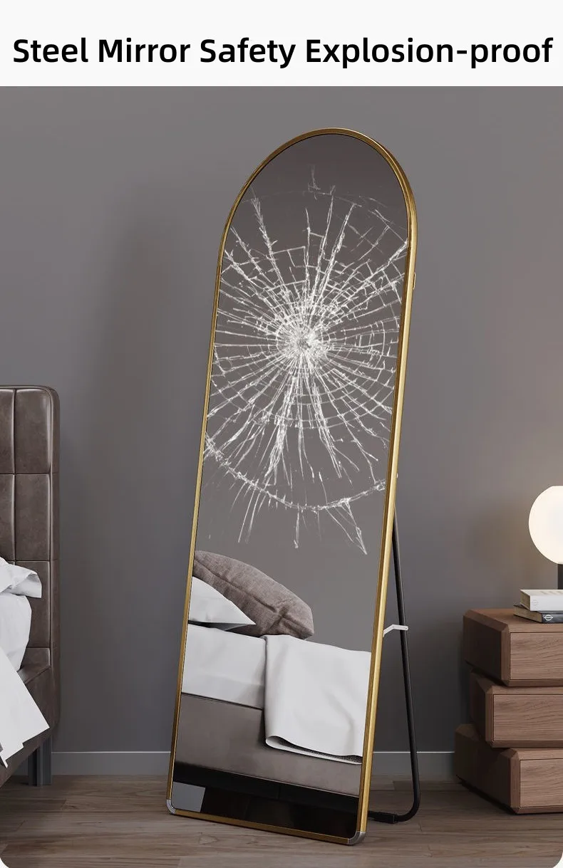product big long wall mount mirror large full body arch floor stand dressing mirrors for clothing store long mirror with stand-2