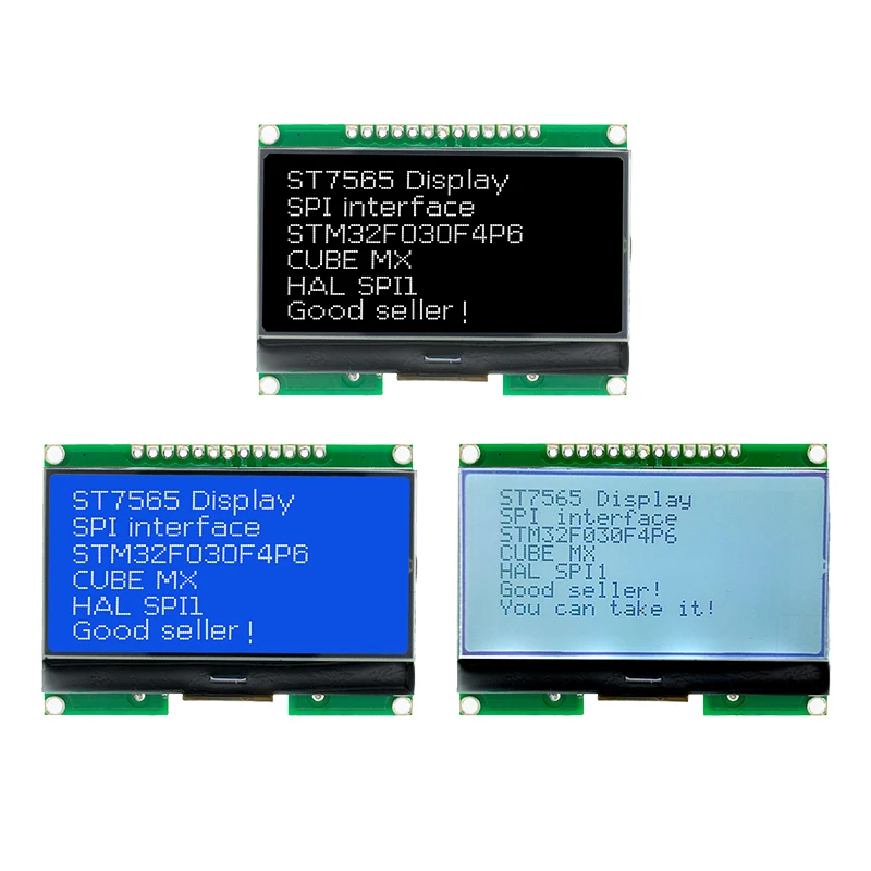 彩ページ 128x64 Graphic LCD Module | STN+ Gray with Side White Backlight