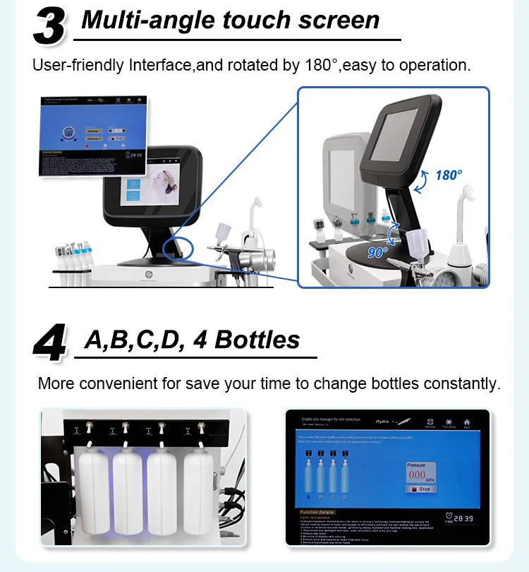 AYJ-X13D(CE) 2023 10 in 1 multifunctional hydro facial machine oxygen facial machine equipment peel micro-dermabrasion