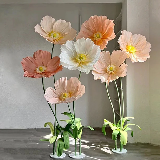 wholesale artificial giant paper floras giant flowers for window display