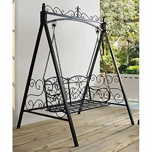 hanging iron porch swing