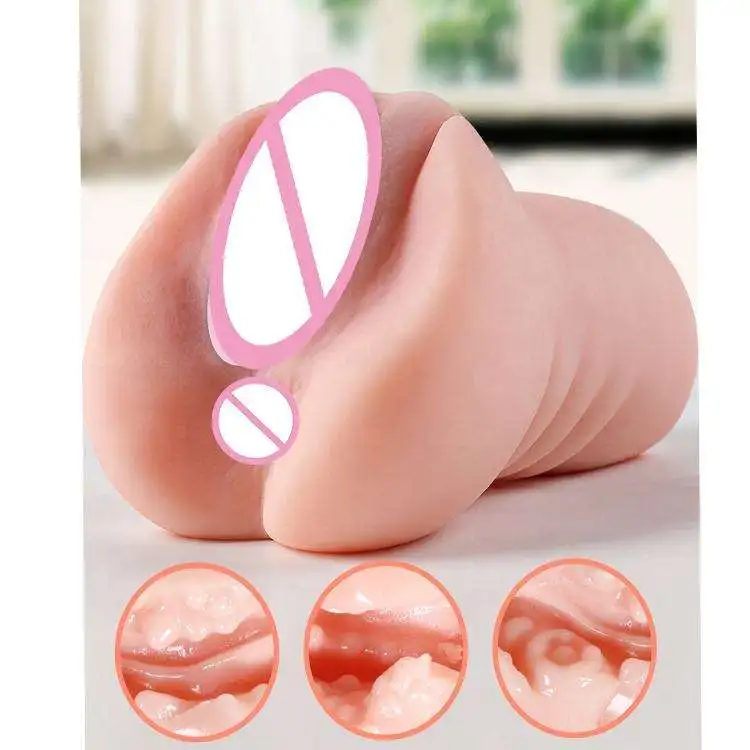Silicon Masturbation Tool for Boy Cheap Realistic Black Rubber Vagina Portable Stroker Pocket Pussy Male Sex Products for Men