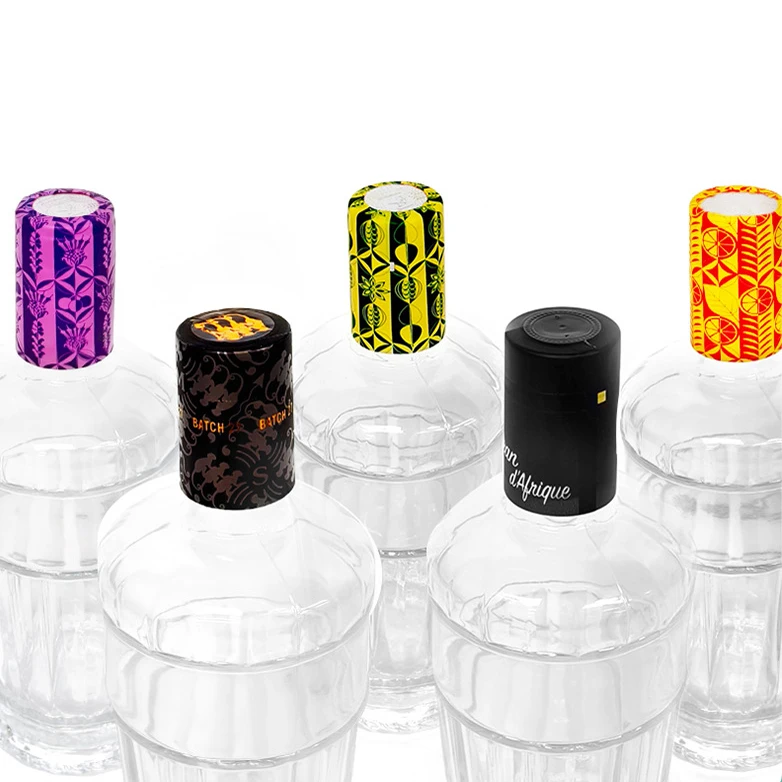 clear Accept Customized Printing Shrink Wrap Sleeve Cans Jars Lid Perforated Shrink Bands for Wine Bottle Cap