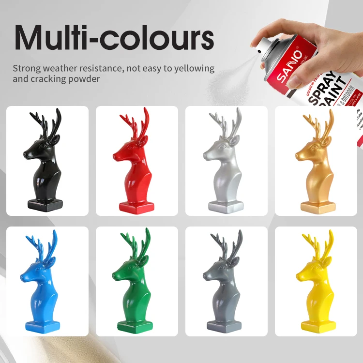 Sanvo 400ml Oem Wholesaler Graffiti High Gloss Multipurpose Color