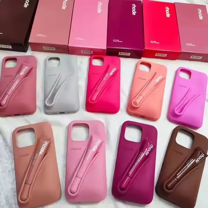 rhode iPhoneケース lipcase Rose Lip Gloss Phone Case (Pink) – Retiful