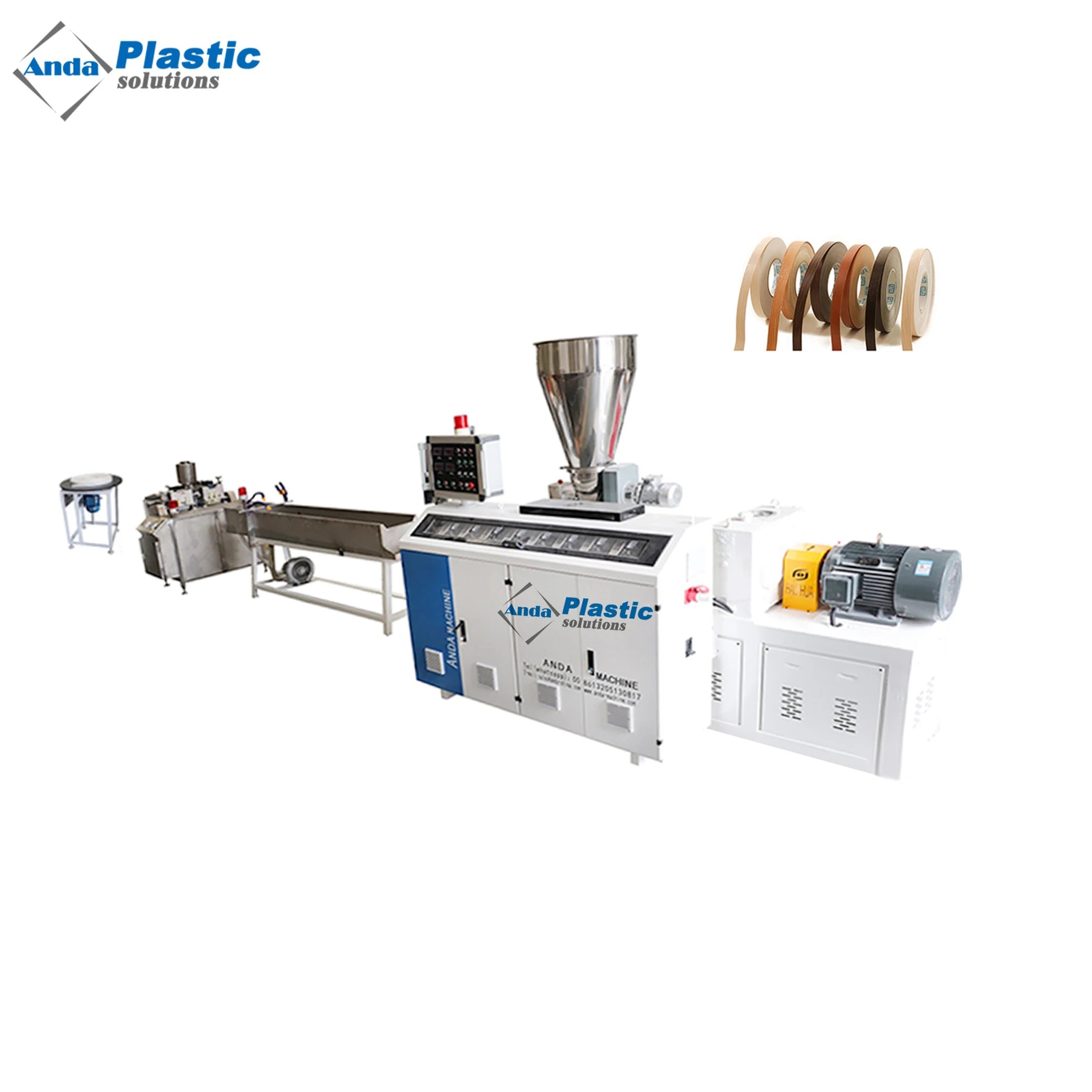 Anda Pvc pp Edge Band Tape Extruder Production Line Pvc pp Edge Banding Making Machine