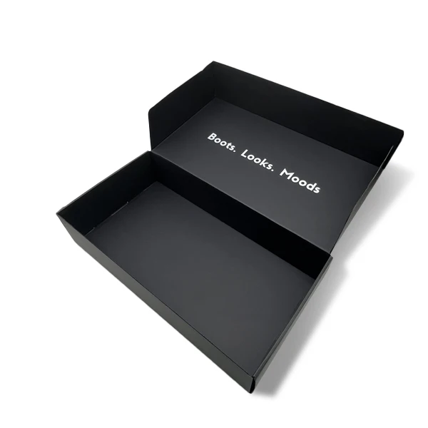 Custom High-End and High Quality Black with Your Logo Matte Lamination Double Side Printing Mailer Boxes Packaging for Clothing