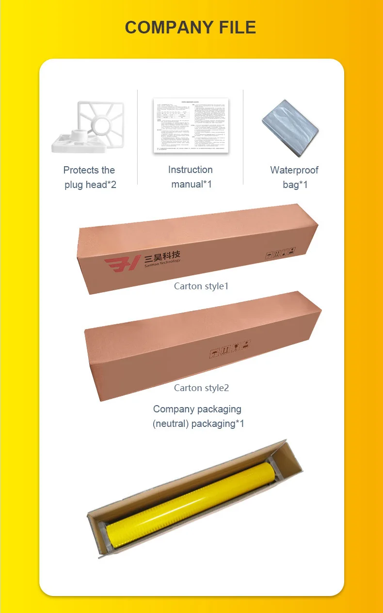 Packaging & shipping specifications