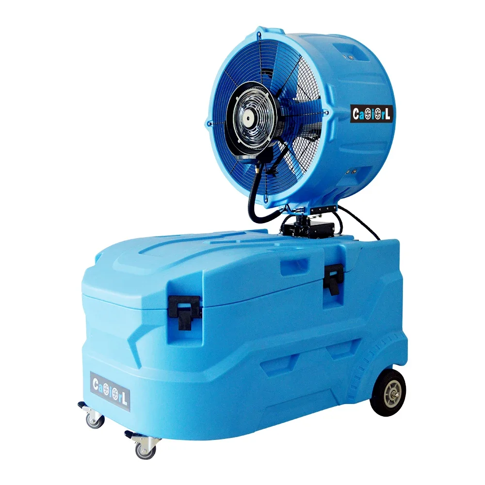 Caoiorl Powerful Oscillating Mobile Mist Cooler Portable Misting Fan Commercial Spray Mist Fan with Water for Outdoor Coolers