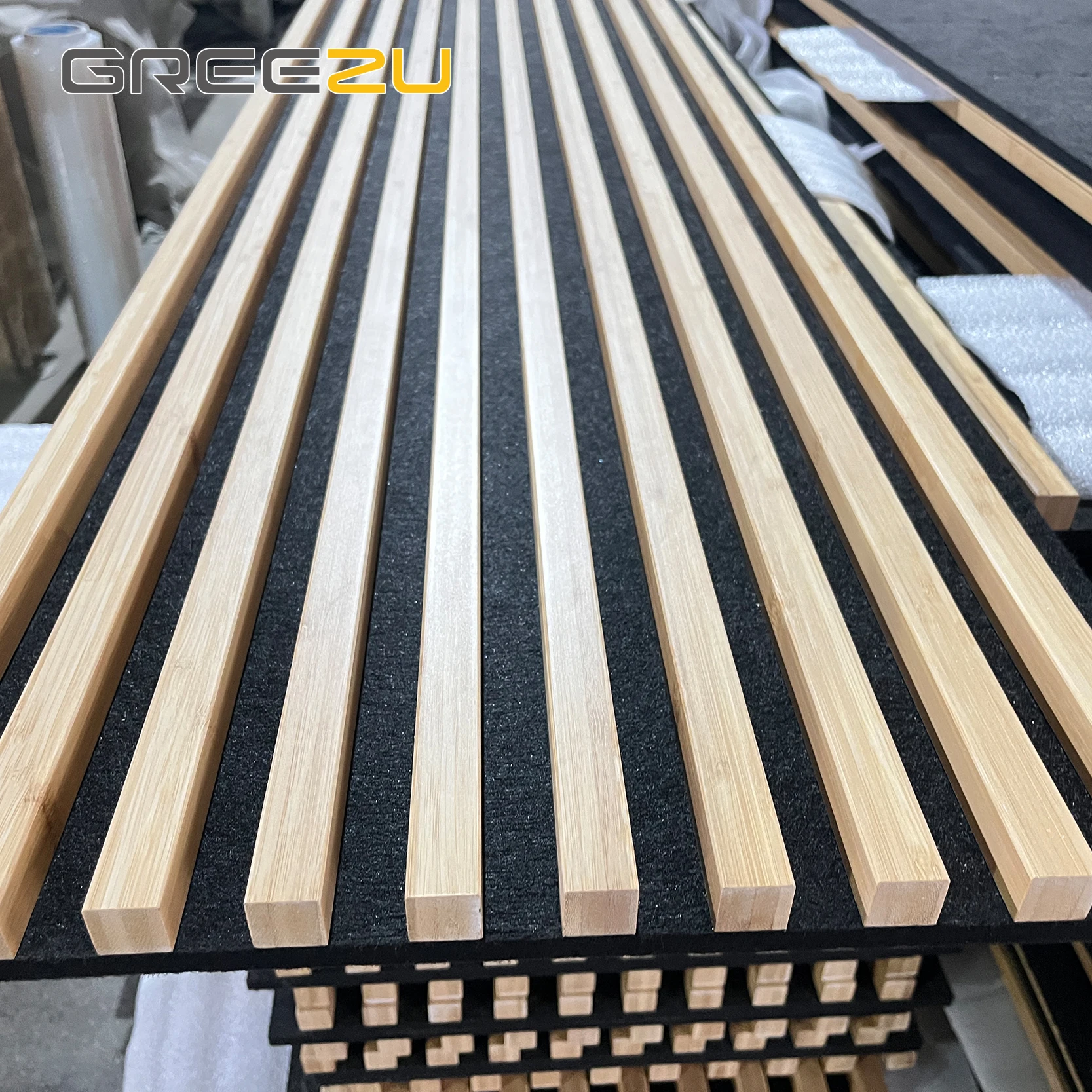 Bambus-Akustikdiffusorplatten Modernes Design Bambus-Akustikpaneel  Bambus-Wandplatte Akustikpaneele Schalldmmplatte