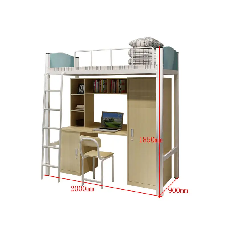 Short Delivery Time Executive School Double Kids Students Bed Bunk Beds Wood Bunk Bed Dormitory Iron with Desk Wooden Dormitory