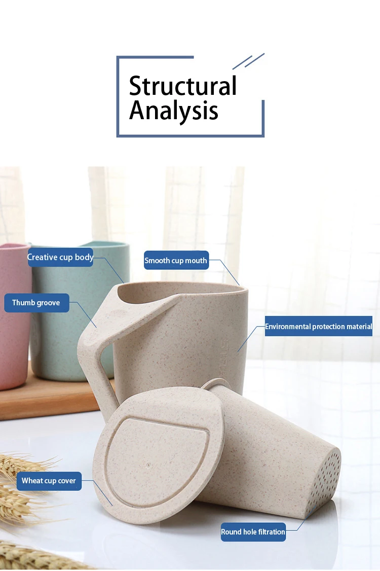 Eco Friendly Water Cup Biodegradable Reusable Bathroom Durable