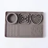 Large grey pet slow food mat