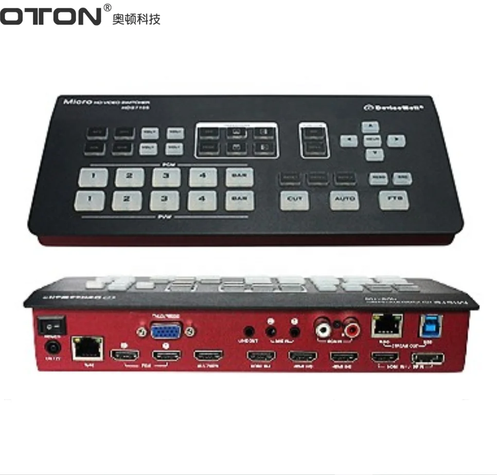 Wholesale OTON A13 super stream Live Stream video Switcher (4 HD-MI+1 DP)SDI input DVD output MIX /FADE effects switching VS HDS7105 From m.alibaba