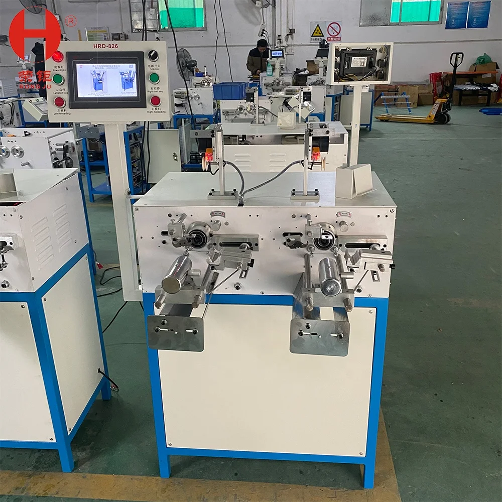 High Speed 2 Heads Single Control Automatic Fabric Yarn Bobbin Rewind Winding Machine for Rope Braiding Machine
