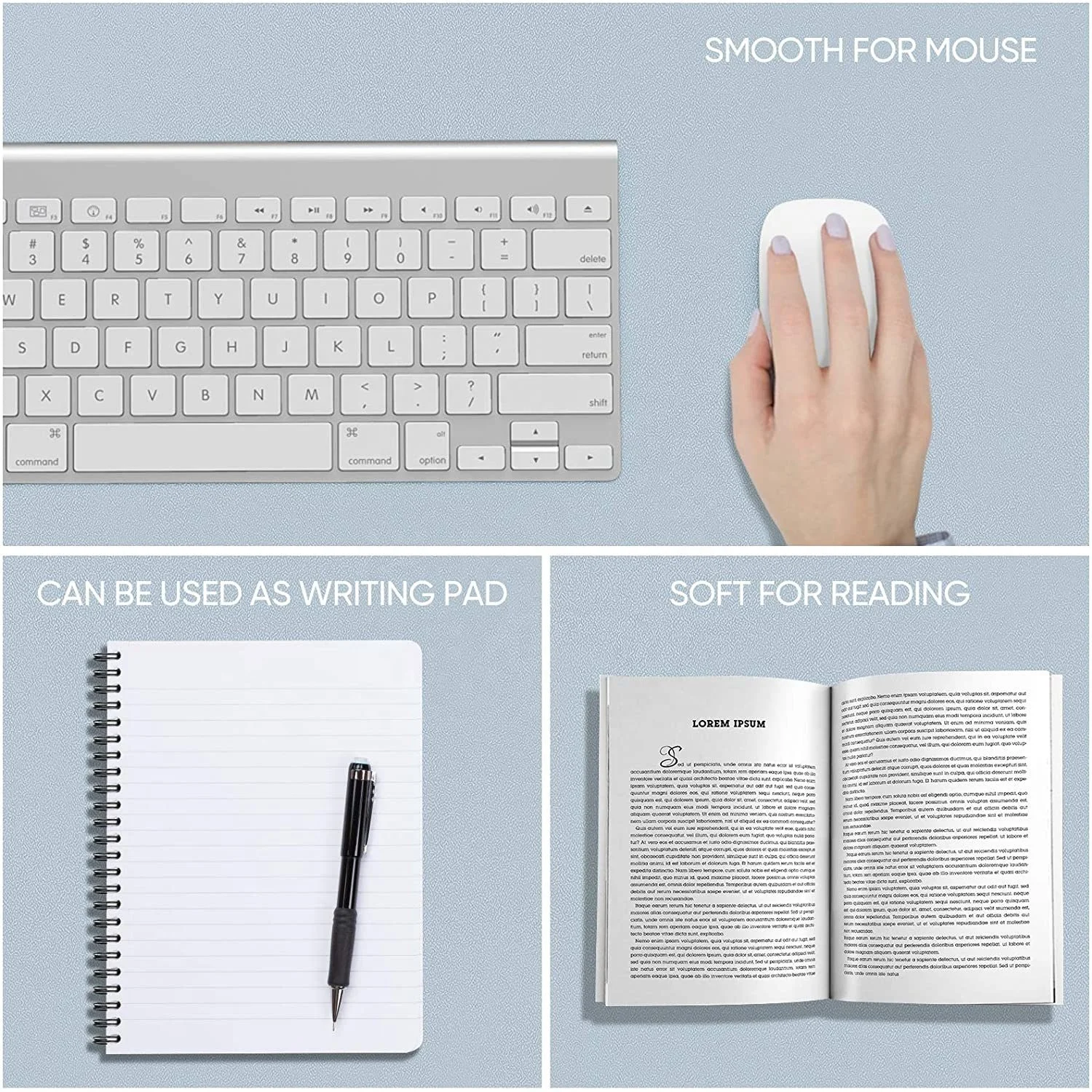 Dual Side Waterproof PU Leather Mouse Pad Large Desk Protector Sublimation Printed Desk Pad PC Table Mat for Office or Home Gift