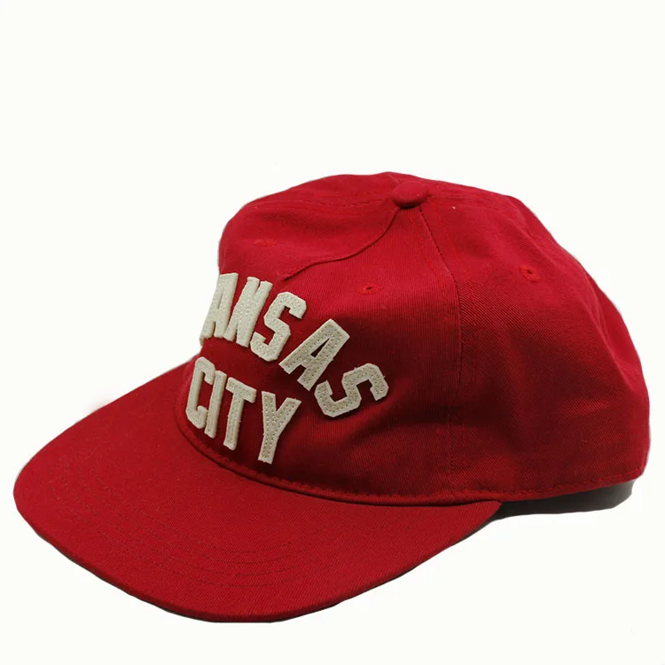 Customized Unstructured 5 Panel Camper Hat With Flat Brim Custom Flocking Embroidery