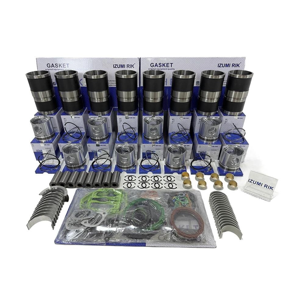 IZUMI RIK for Caterpillar 3208 3408 3508 Overhaul Rebuild Kit with Overhaul Kit Main & Conrod Bearing with Thrust Washer