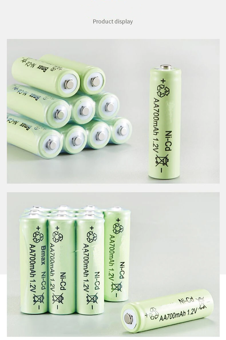 
Оптовая продажа cyclable Nicd AA 700mah Дешевый аккумулятор для детей электрический автомобиль куртка игрушки перезаряжаемые хорошее качество Nicd батарея 700mah 