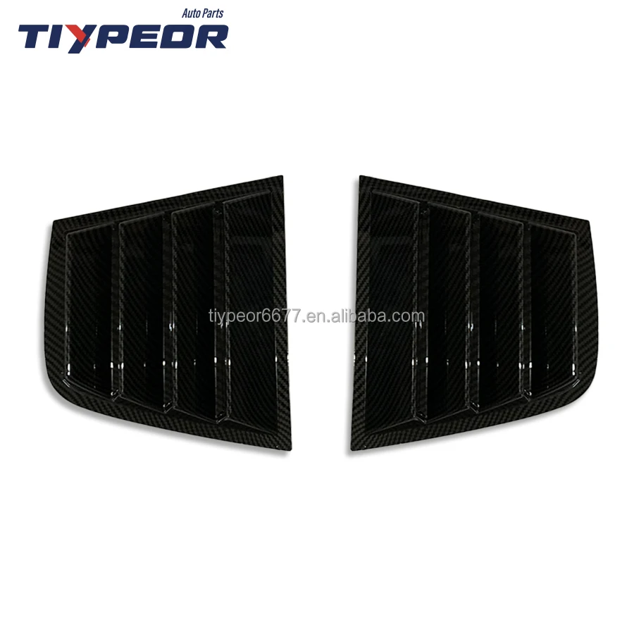 product tiypeor rear window louvers carbon fiber look side louver decoration body exterior accessories for dodge charger srt 2011 2022-3