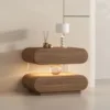 Walnut-colored pine frame cat-claw leather sensor light