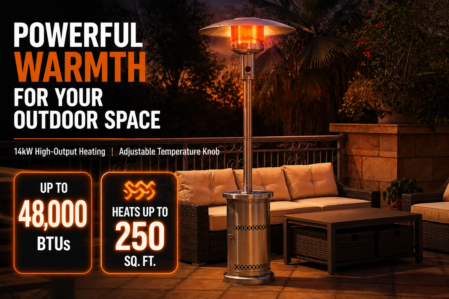 Patio Heater, 48K, BTU - detail 6