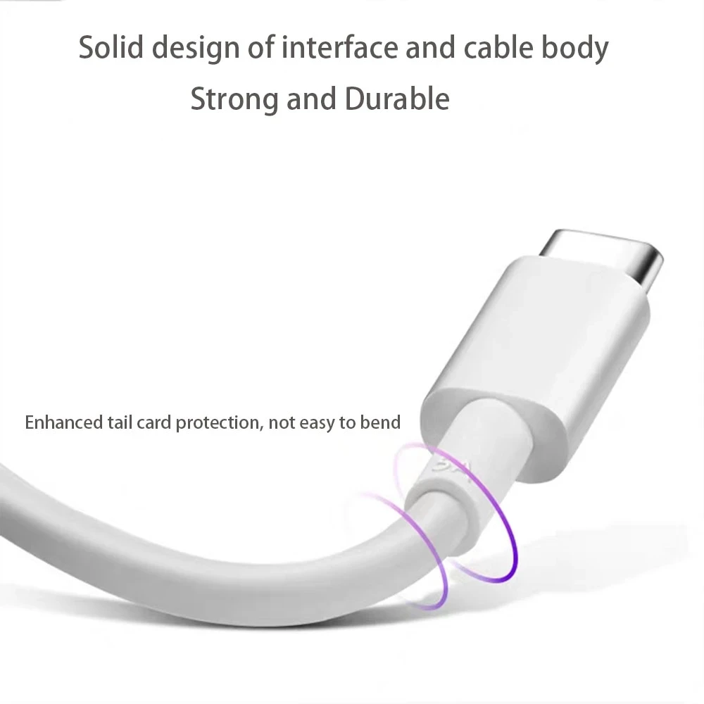 Кабель с разъемом USB Type-C для быстрой зарядки USB-C, ВЫСОКАЯ ЧЁТКОСТЬ, быстро заряжающийся мобильный телефон, кабель для передачи данных