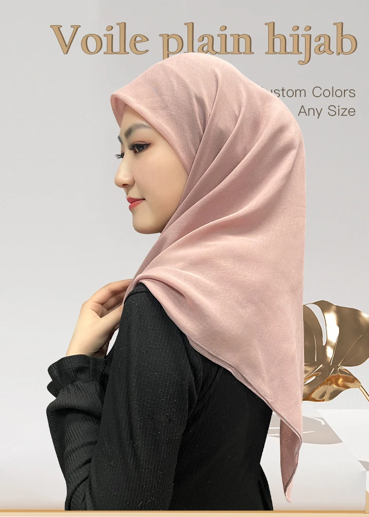 Malaysia Woman Veil Luxury Cotton Square Hijab Ladies Muslims Scarves Summer And Shawls Tulle 0503