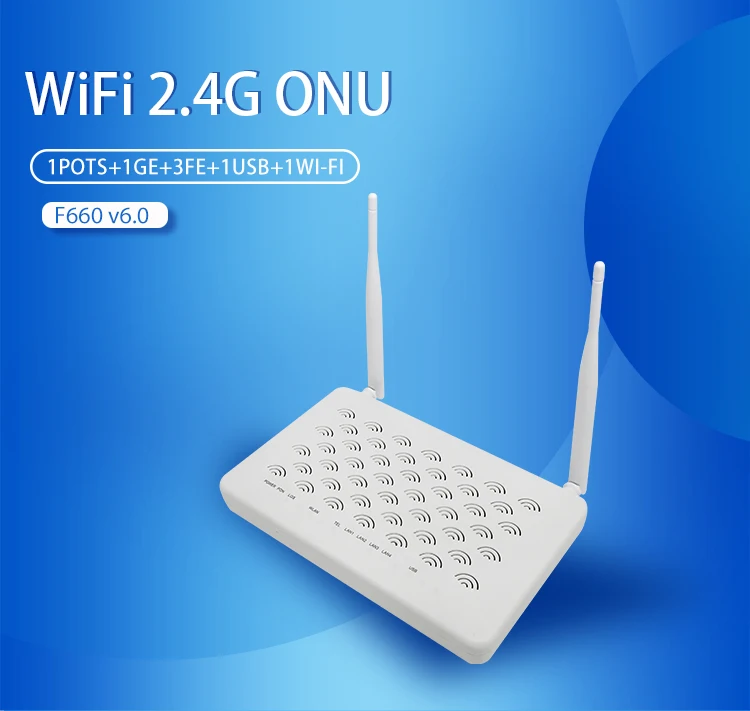 Factory Price F660 V6.0 Gpon Ont Onu Router Ftth With 1ge+3fe+1pots+2 ...