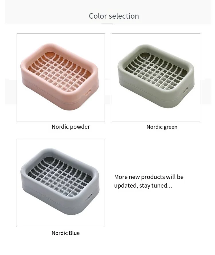 New creative PP bathroom double drain soap box Toilet fashion handmade soap rack soap tray wholesale manufacture