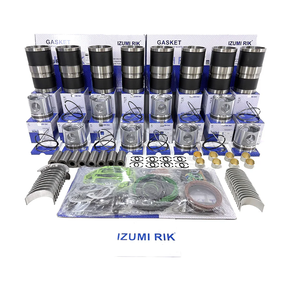 IZUMI RIK F17E, F20C, F21C, K13D, EF550 Renoveringssats med packningar, huvud- och vevstakslager med tryckbrickor för Hino