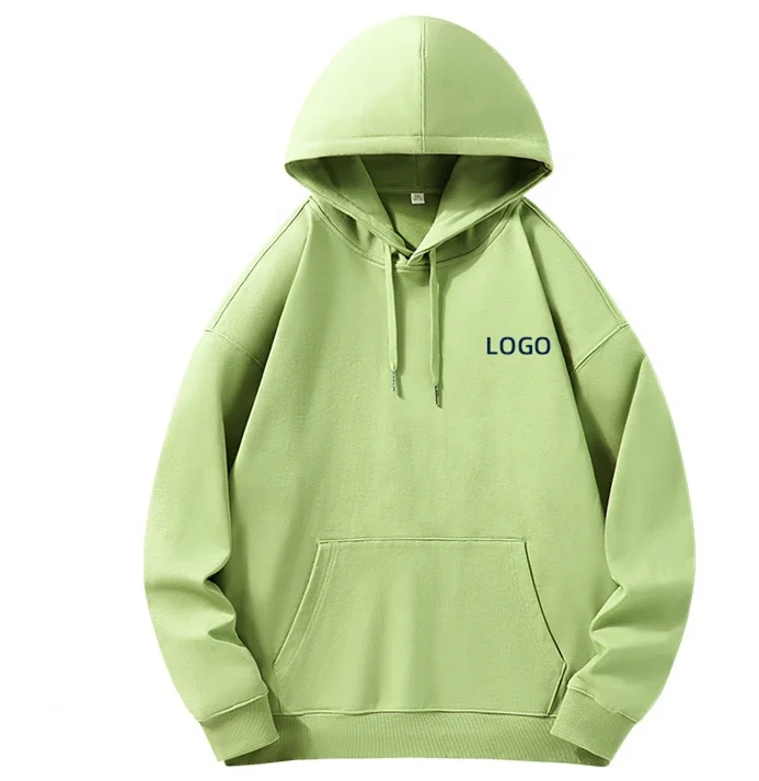 High Quality Custom Drop Shoulder Pullover Hoodie for Men and Women Winter Advertising Embroidery Neck Sweater